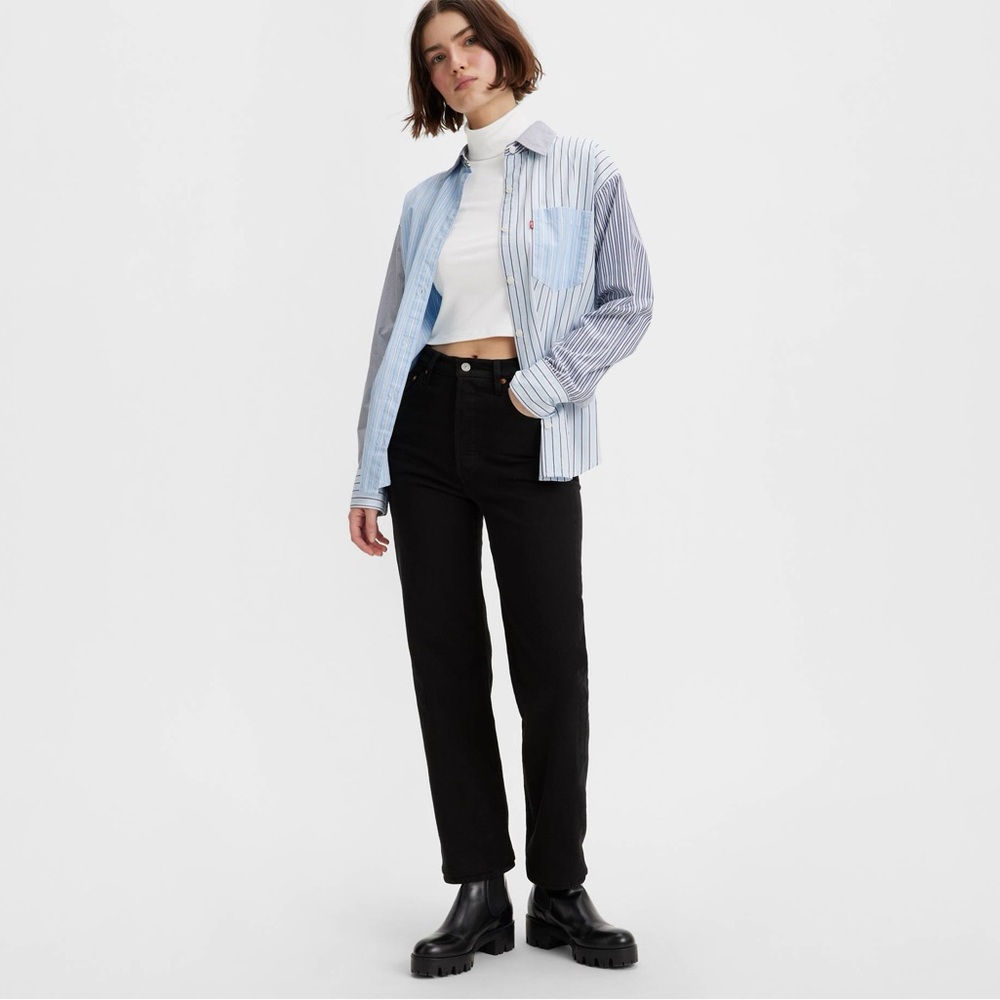 Levi’s Black Ribcage Straight Ankle Jeans
